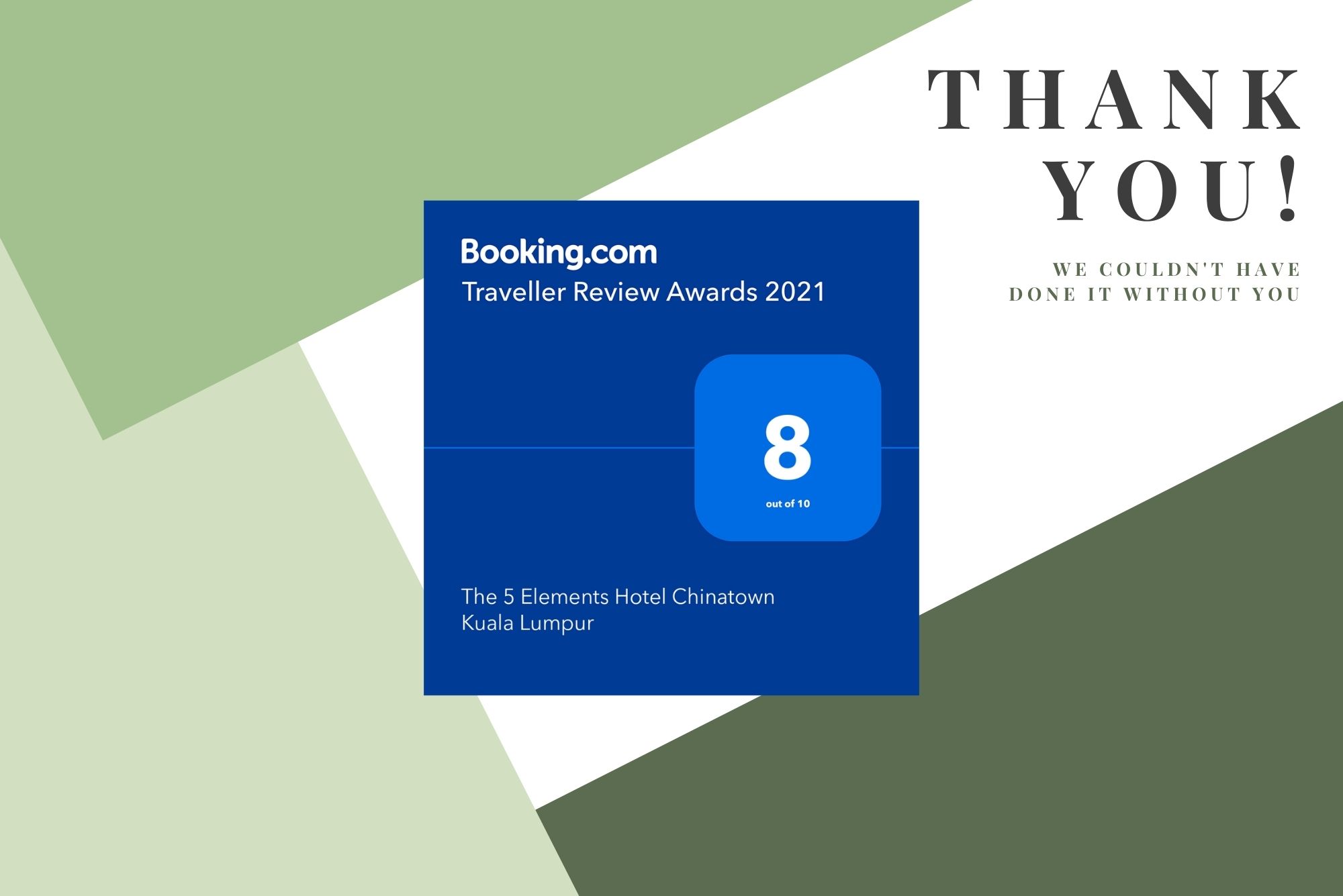 Accolades: Booking.com Traveller Review Award 2021